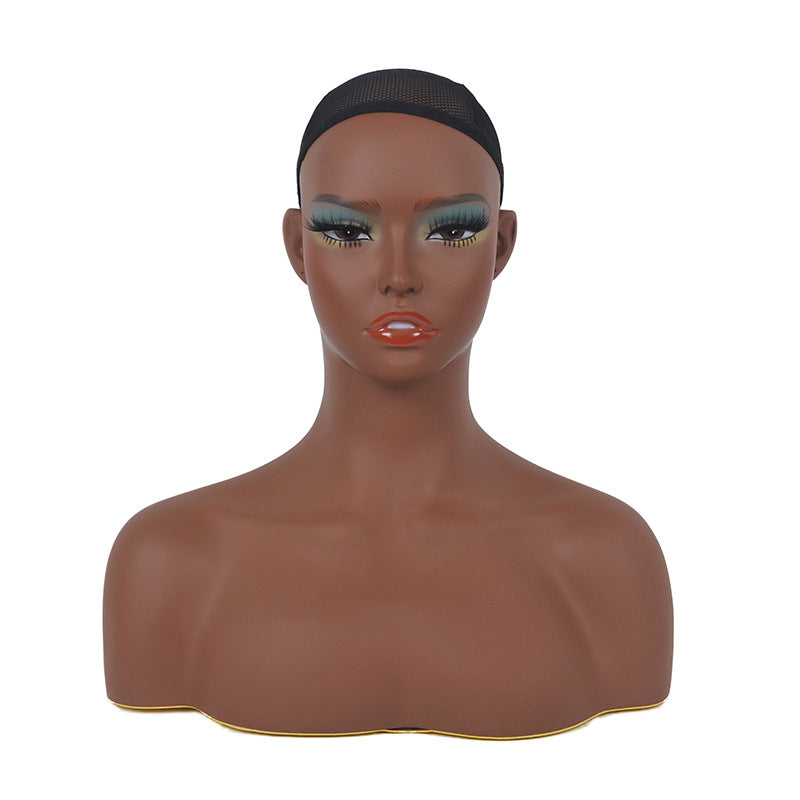 Half-Body Fake Head Simulation Model Wig Display Stand