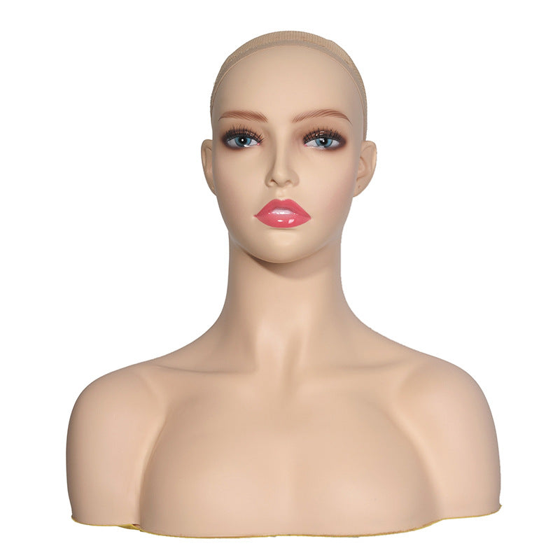 Half-Body Model Female Head Mannequin Earrings Necklace