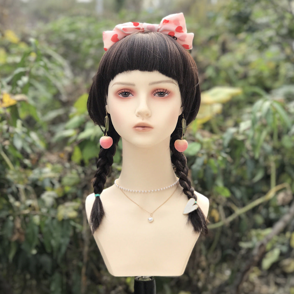 Japanese Anime Girl Antique Face Ins Dummy Wig Head Model
