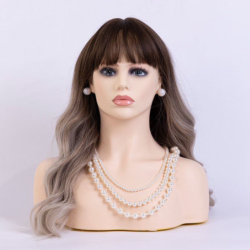 Female Wig Hat Display Stand Double Shoulder Mannequin Head