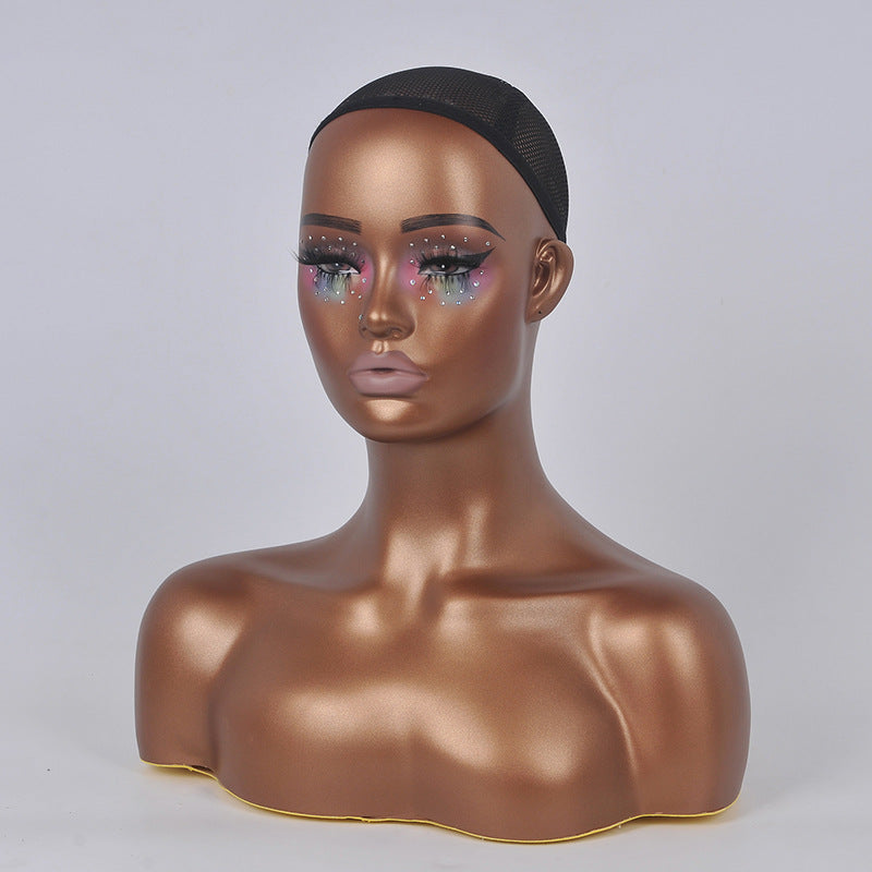 African Black Fake Shoulder Headform Jewelry Bracket Display
