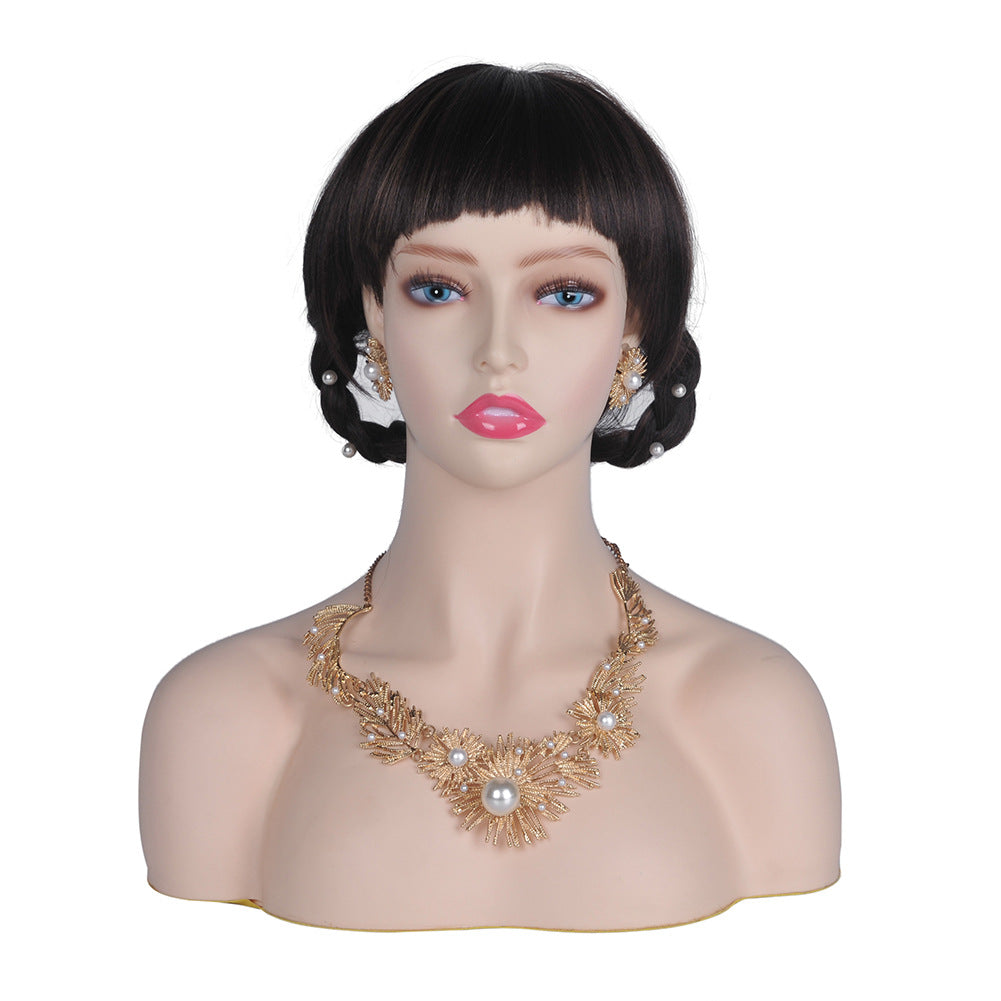 Wig Model Half-Body Female Face Display Props Mannequin