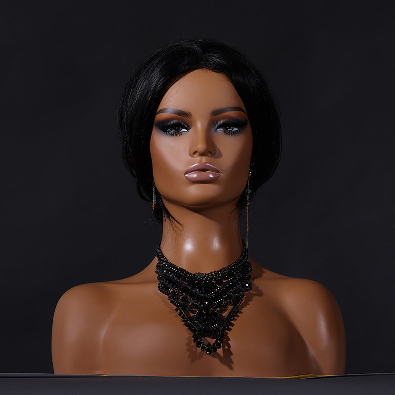 Black Mannequin Head and Shoulders Modeling Show