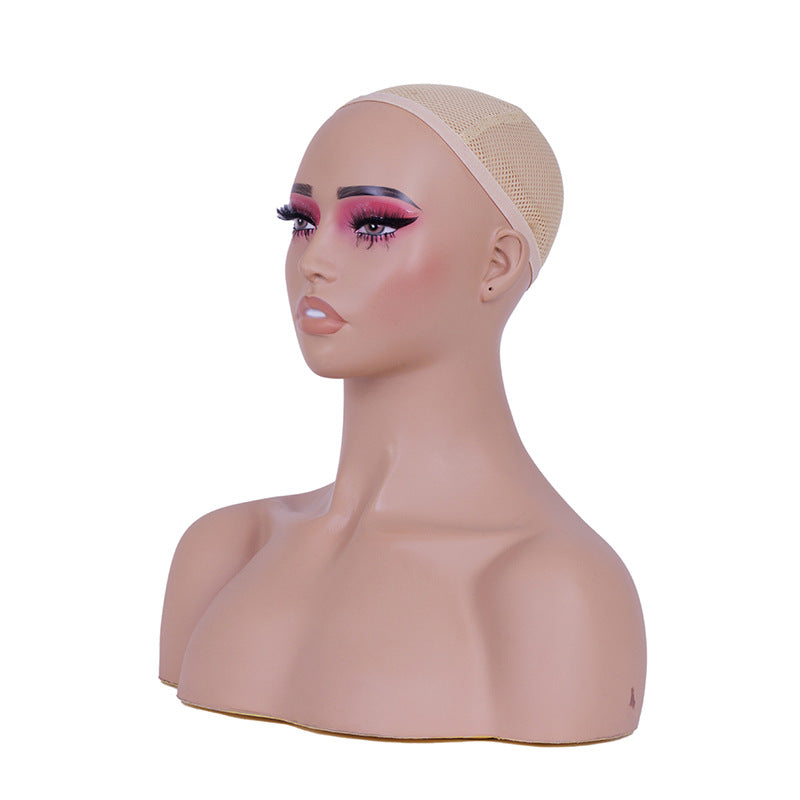 Mannequin Head Wig with Shoulder Support