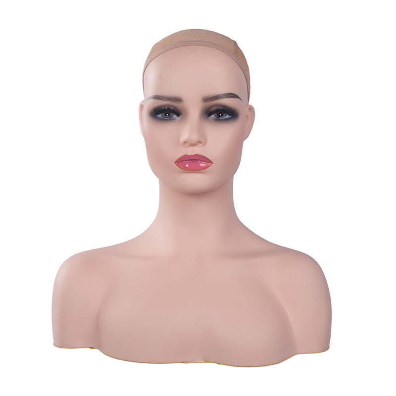 Women&#39;s Fake Head Model Half Body Jewelry Display Frame Mold