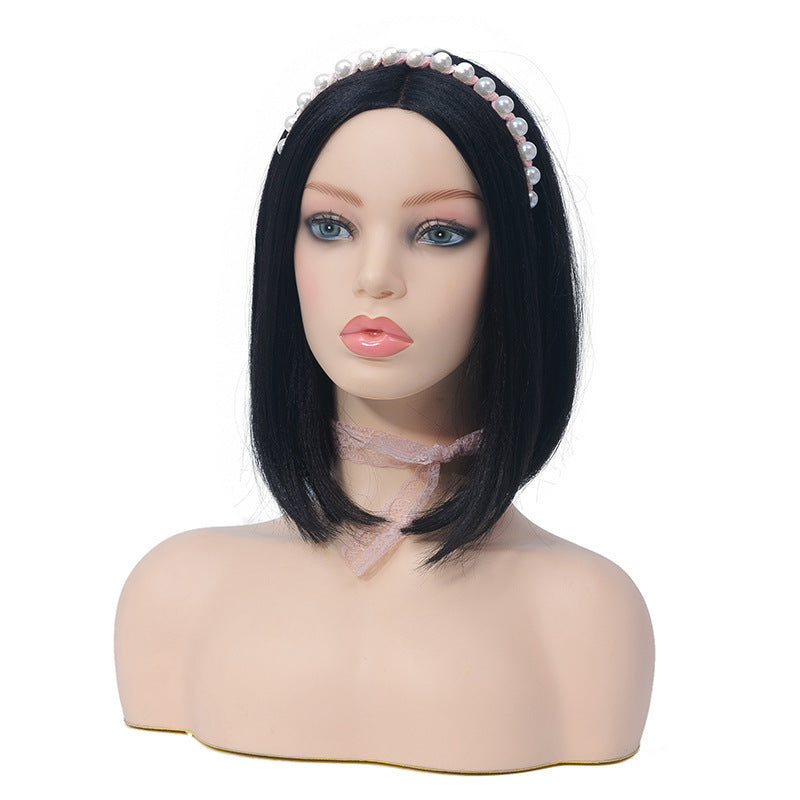 Female Double Shoulder Mannequin Head Earrings Hat Display Stand Mannequin