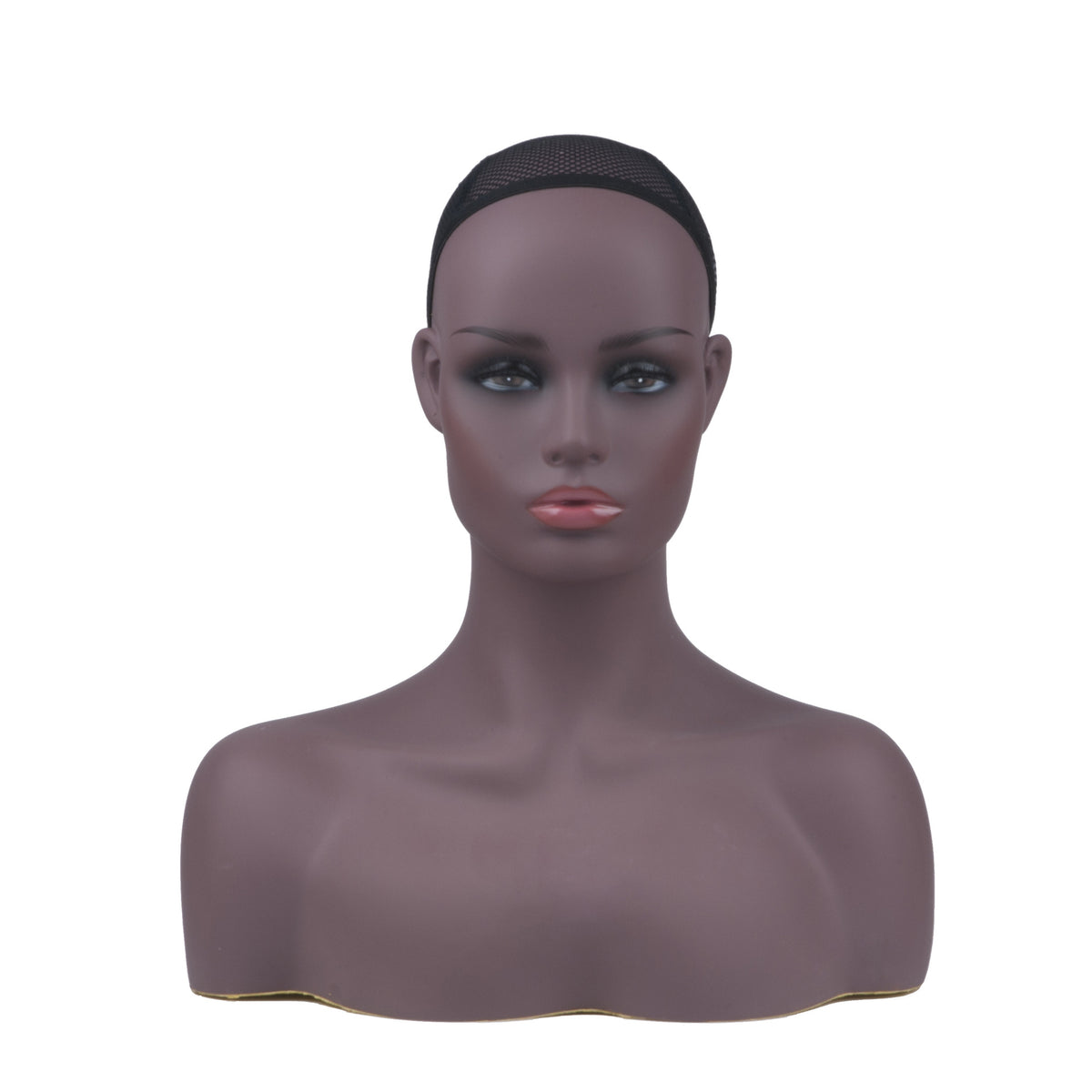 Female Skin Head Mannequin Double Shoulder Earrings Headwear