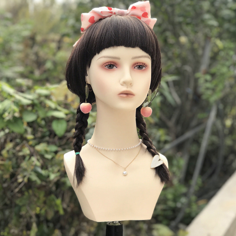 Japanese Anime Girl Antique Face Ins Dummy Wig Head Model