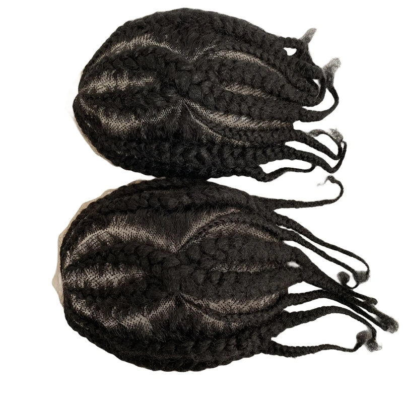 Numero 8 afroamerikkalainen cornletit hiustuppi koko pitsiyksikkö miehille 8x10