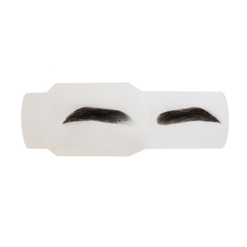 Injection Skin Hand Made Human Hair False Eyebrows