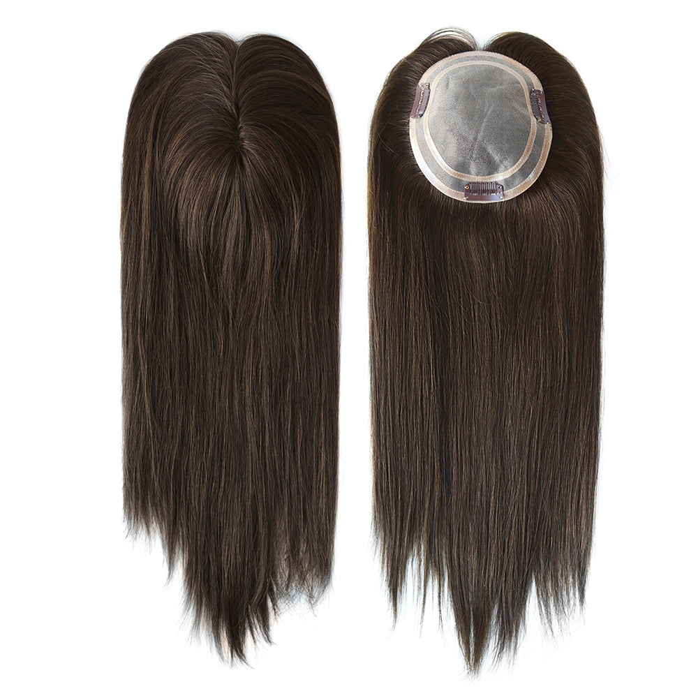 Clip-on Mono Hair Topper for Women 16" 20"