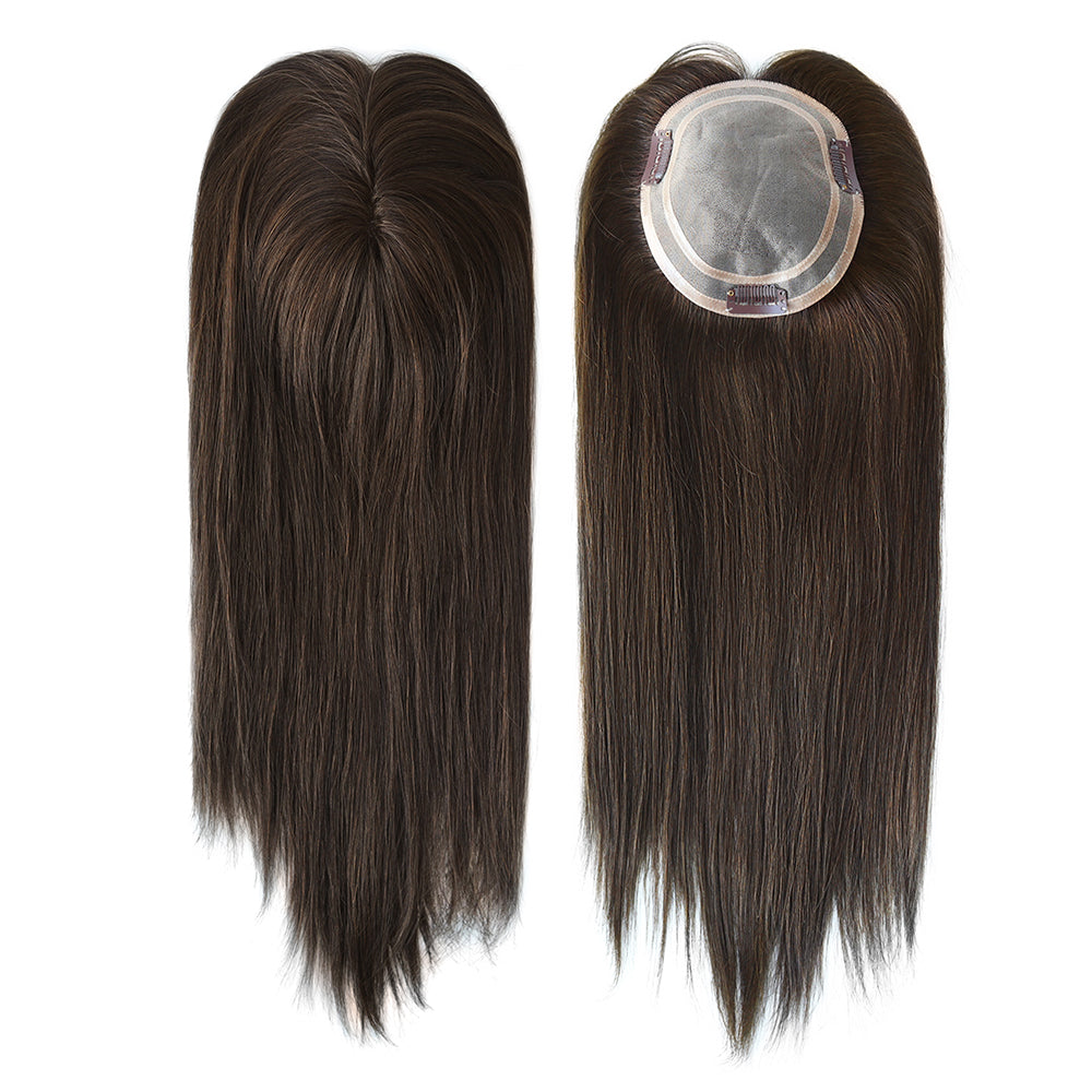 Clip-on Mono Hair Topper for Women 16&quot; 20&quot;