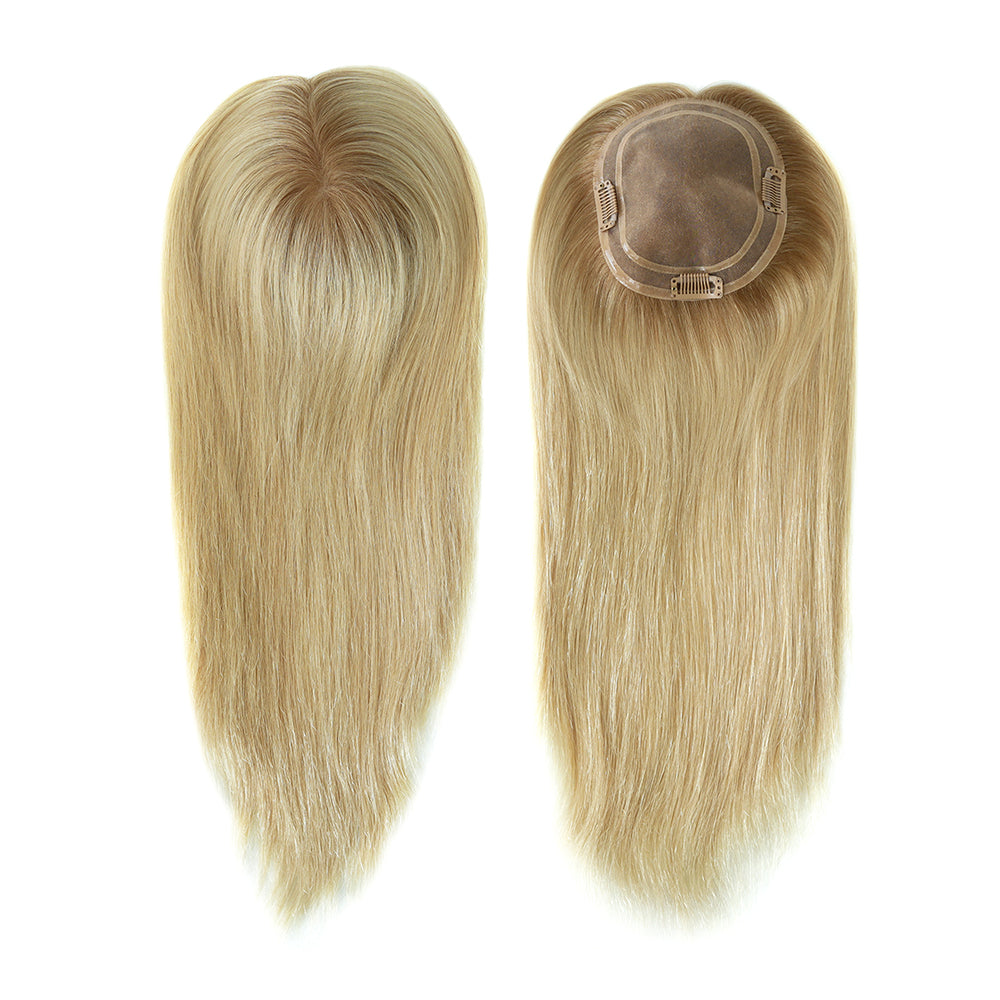 Clip-on Mono Hair Topper for Women 16" 20"