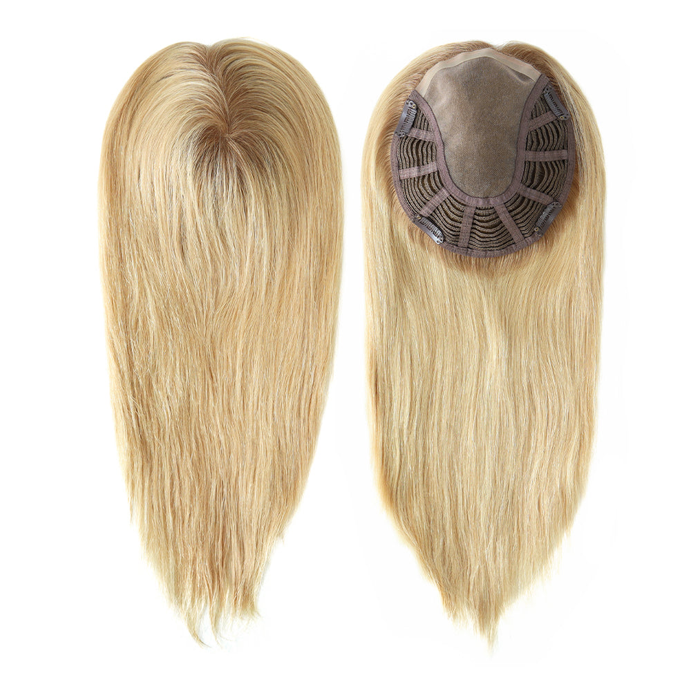 14" Clip-on Mono Top Hair Topper for Women - product view