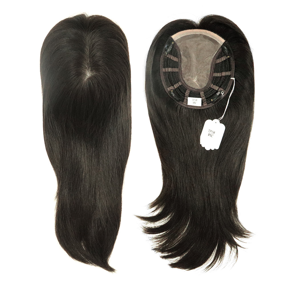14&quot; Clip-on Mono Top Hair Topper for Women