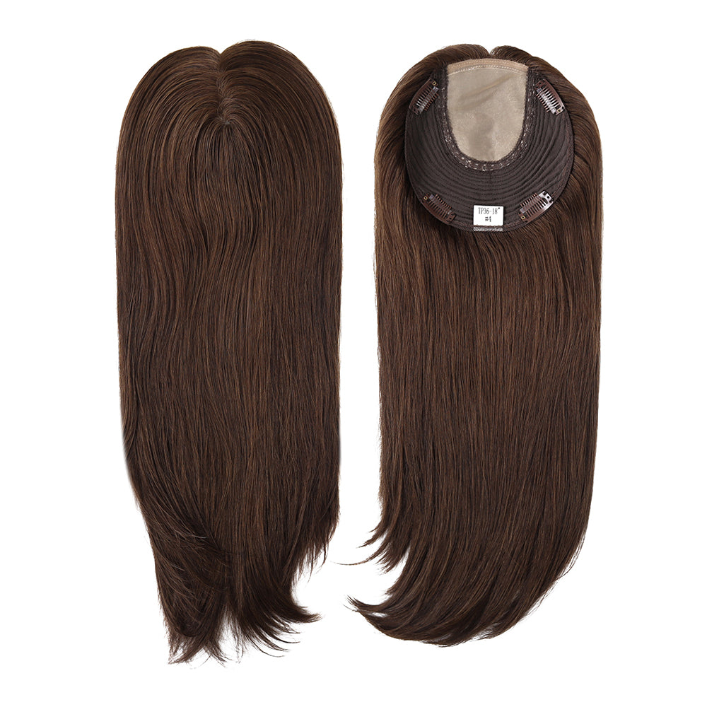 Klipsillä kiinnitettävä injektoitu polyverkkopohja hiuslisäke naisille