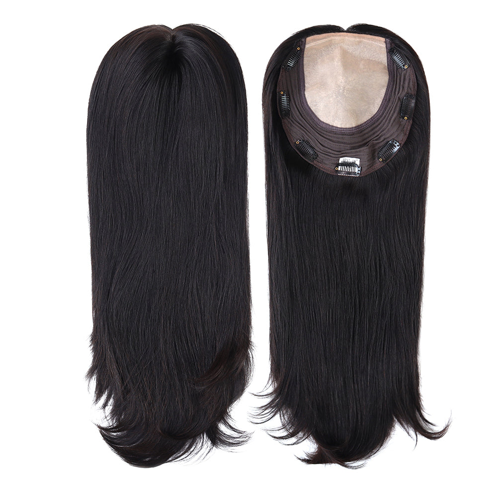 7"x8" Injection Poly Lace Hair Topper for Women - product view