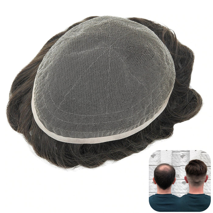 Breathable Men's Toupee Full French Lace Base - product view hair system base