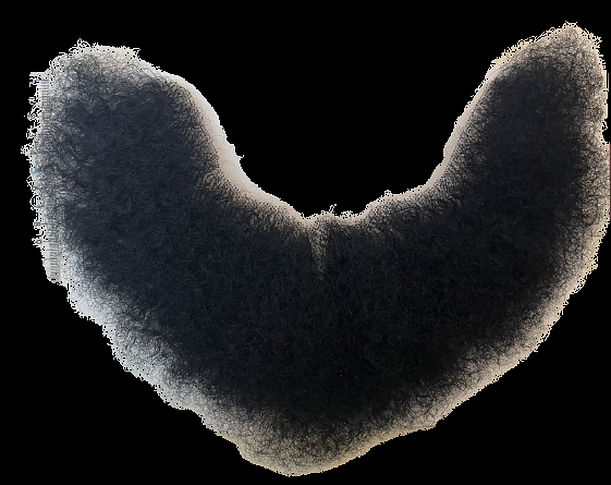Human Hair Afro Curl Beard Mustache For American Black Men - additional product view 6