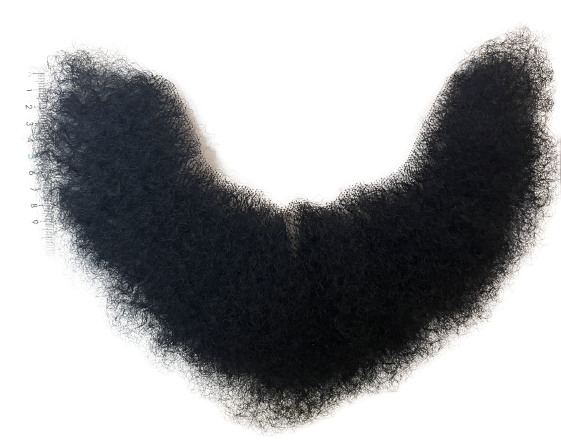 Menneskehår afrokrøllet skæg overskæg til afroamerikanske mænd