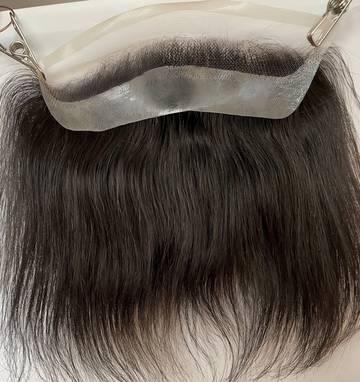 Front haarpatch lace met PU achterkant voor mannen bij terugwijkende haarlijn van het voorhoofd