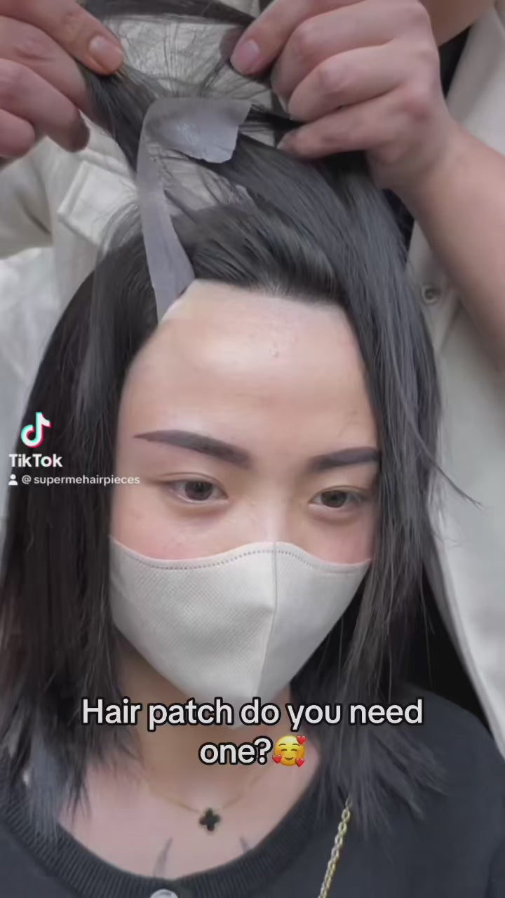 Menneskehår frontal hårdel til kvinders hårlinje/pande