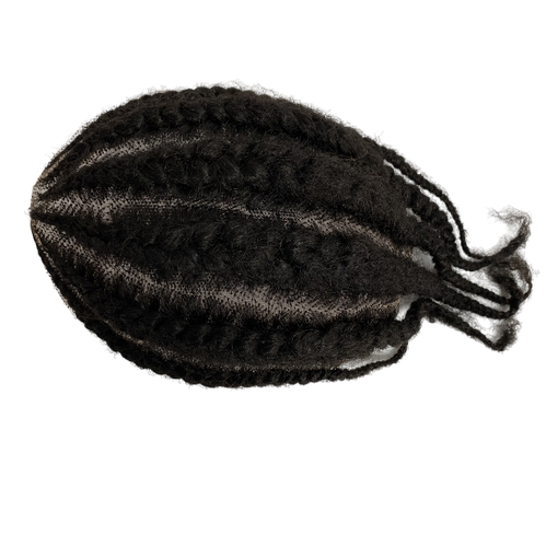 Afro hårdel med cornrows 8x10 full lace tupé for svarte menn