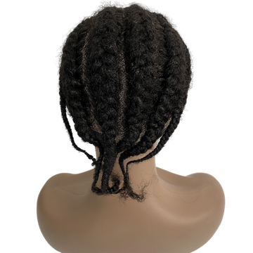 Afro hårdel med cornrows 8x10 full lace tupé for svarte menn