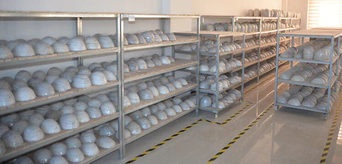 Shelf collection of our custom-made hair system mold