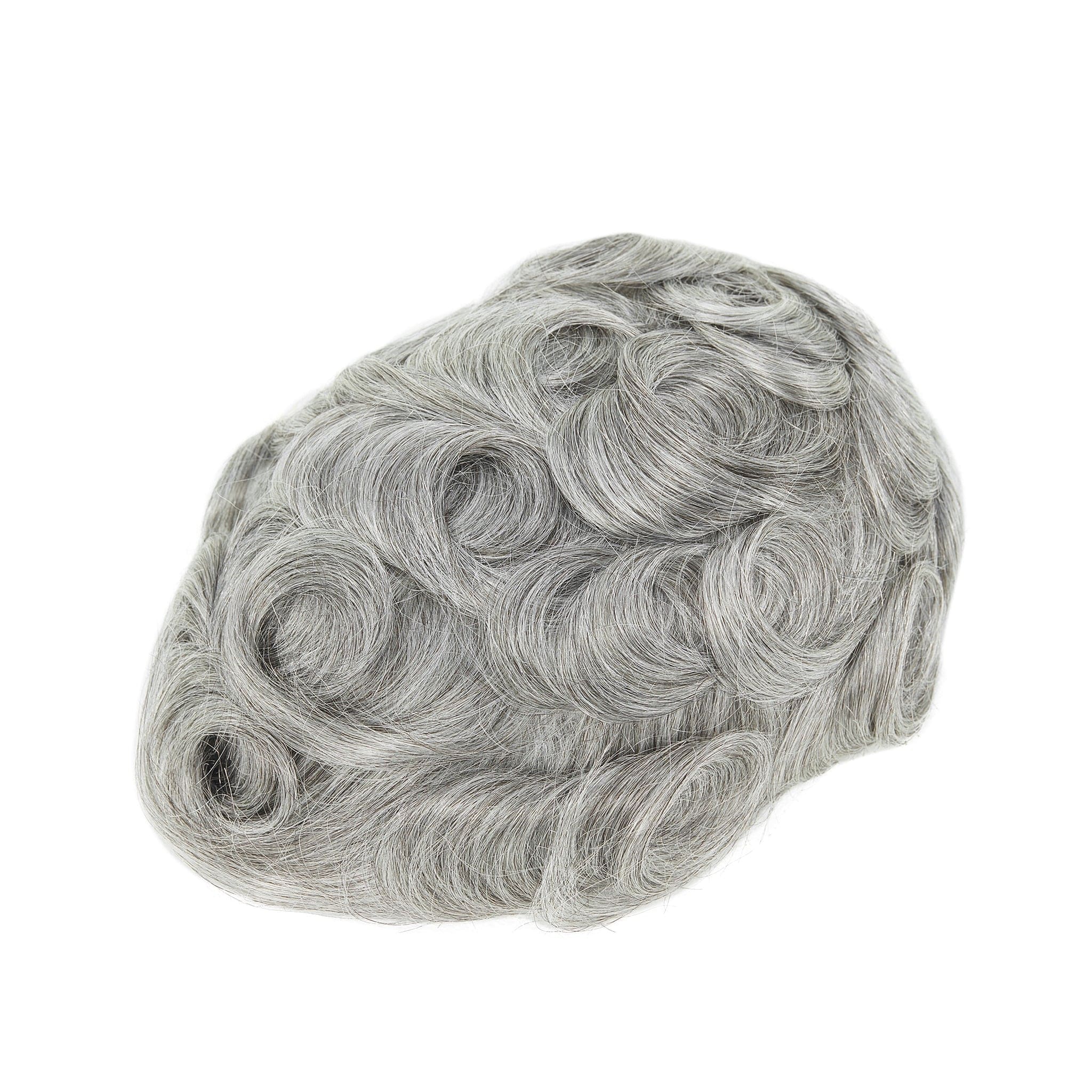 0,06-0,08mm supertynn full skin-base herrehårdel | Lett bølgete tupé for menn