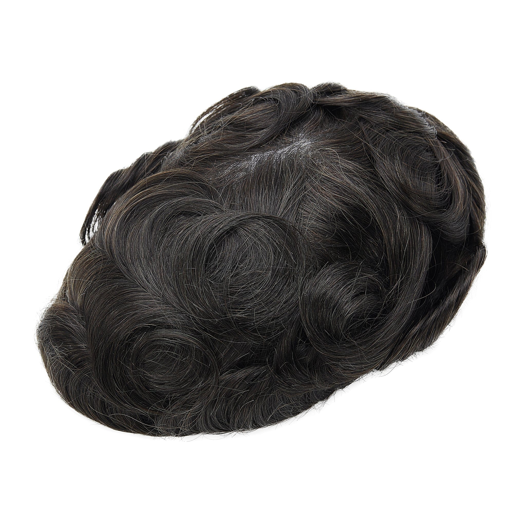 Punertava sävy 0,02-0,03 mm täysi poly ohut iho hiusjärjestelmät miehille | Poly-ihotoupee