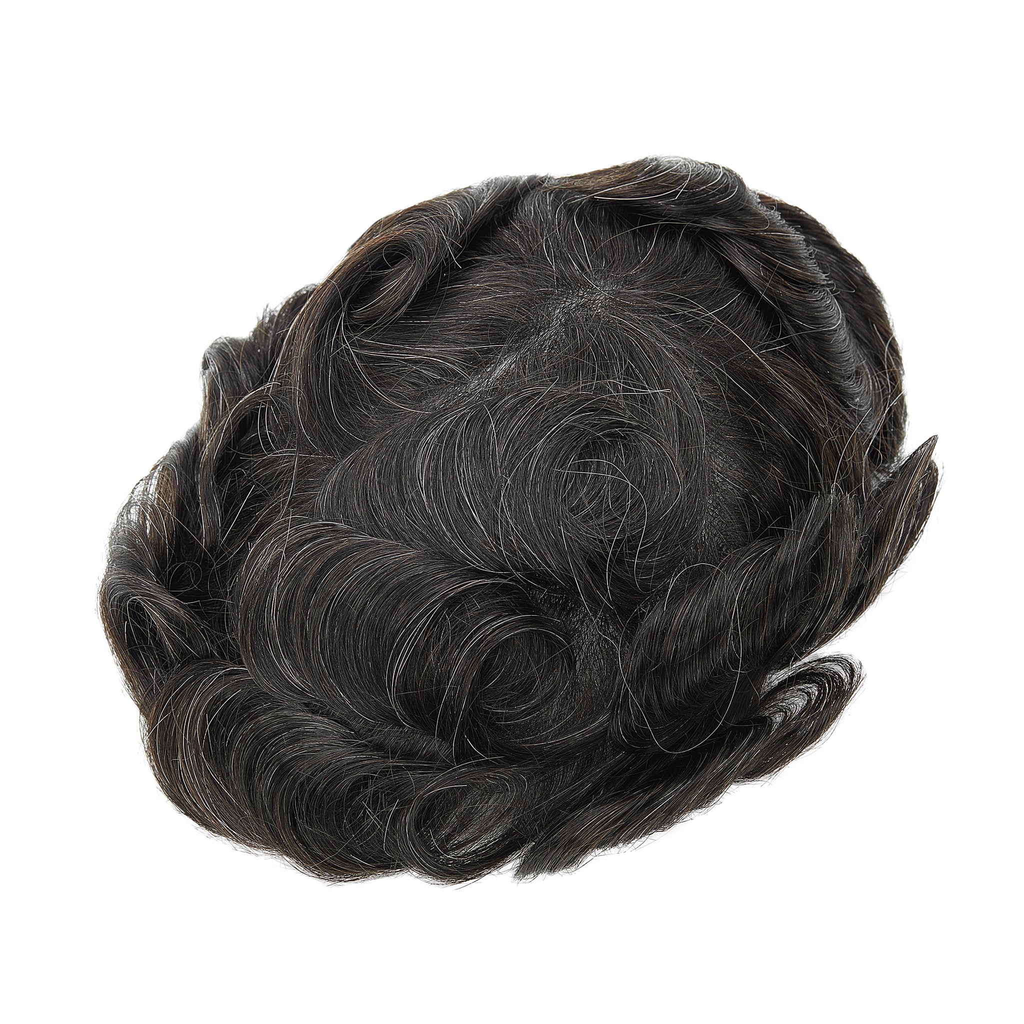 Punertava sävy 0,02-0,03 mm täysi poly ohut iho hiusjärjestelmät miehille | Poly-ihotoupee