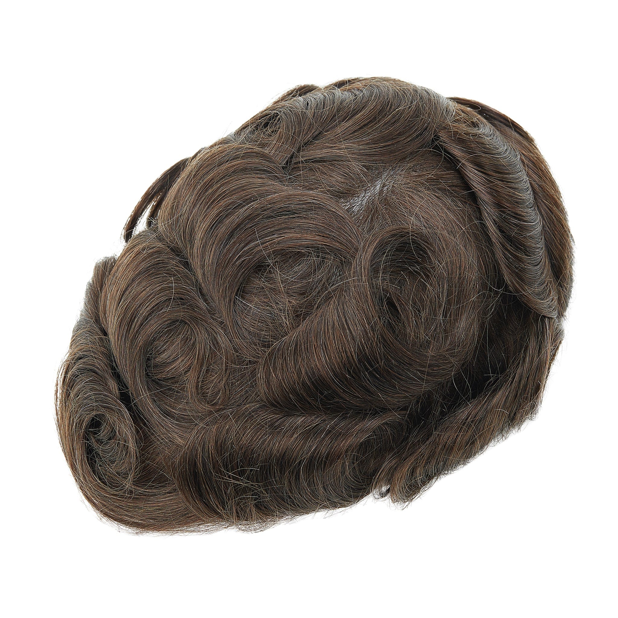 Punertava sävy 0,02-0,03 mm täysi poly ohut iho hiusjärjestelmät miehille | Poly-ihotoupee