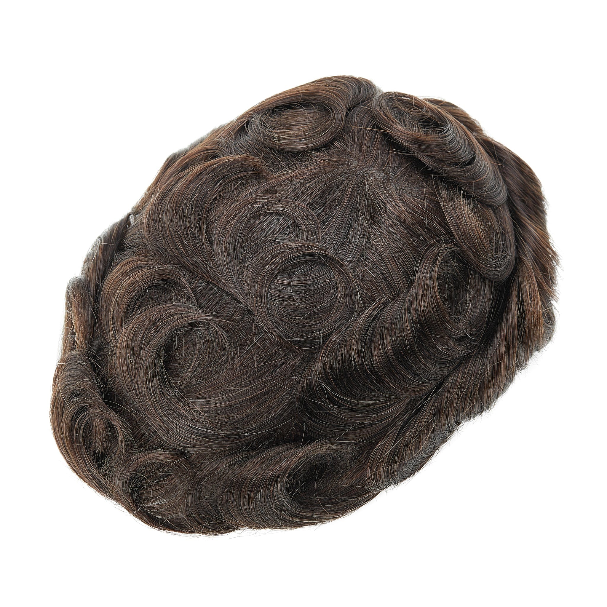 Punertava sävy 0,02-0,03 mm täysi poly ohut iho hiusjärjestelmät miehille | Poly-ihotoupee