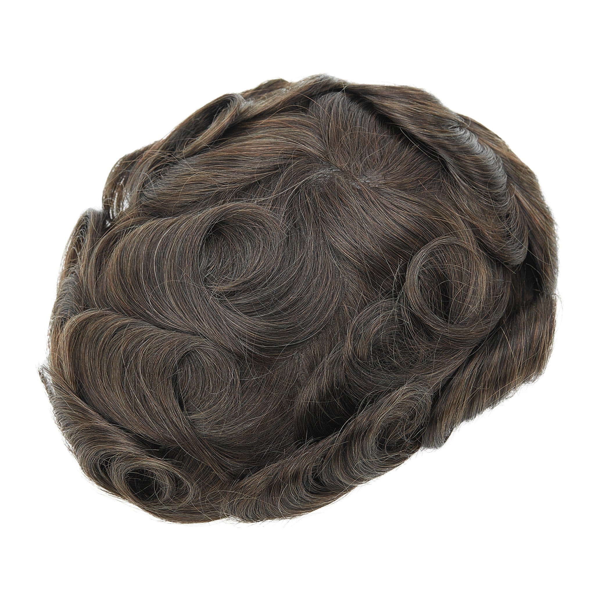 Punertava sävy 0,02-0,03 mm täysi poly ohut iho hiusjärjestelmät miehille | Poly-ihotoupee