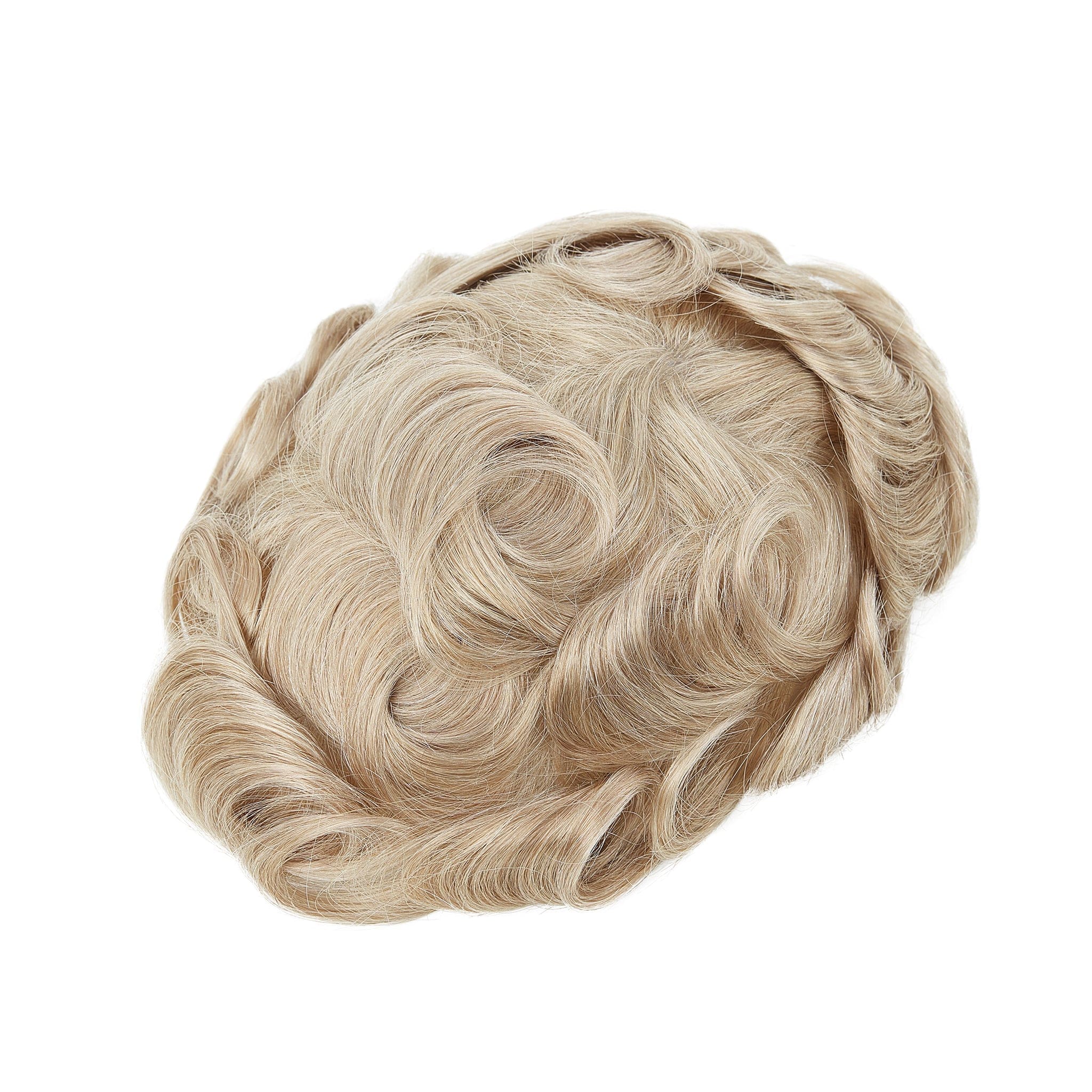 Punertava sävy 0,02-0,03 mm täysi poly ohut iho hiusjärjestelmät miehille | Poly-ihotoupee