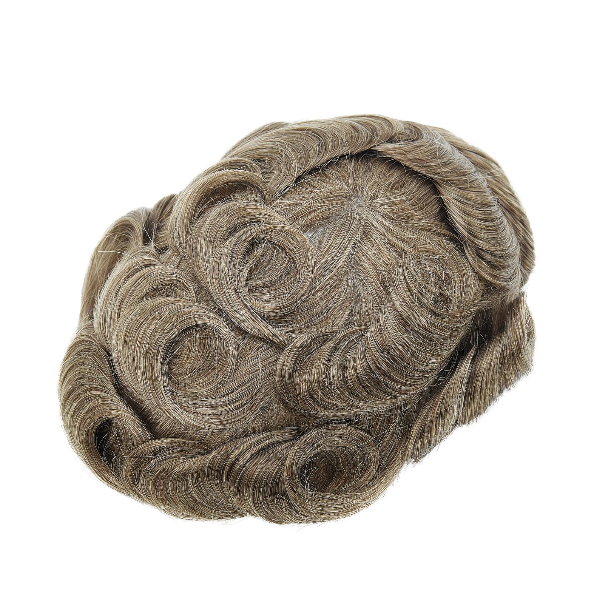 Punertava sävy 0,02-0,03 mm täysi poly ohut iho hiusjärjestelmät miehille | Poly-ihotoupee