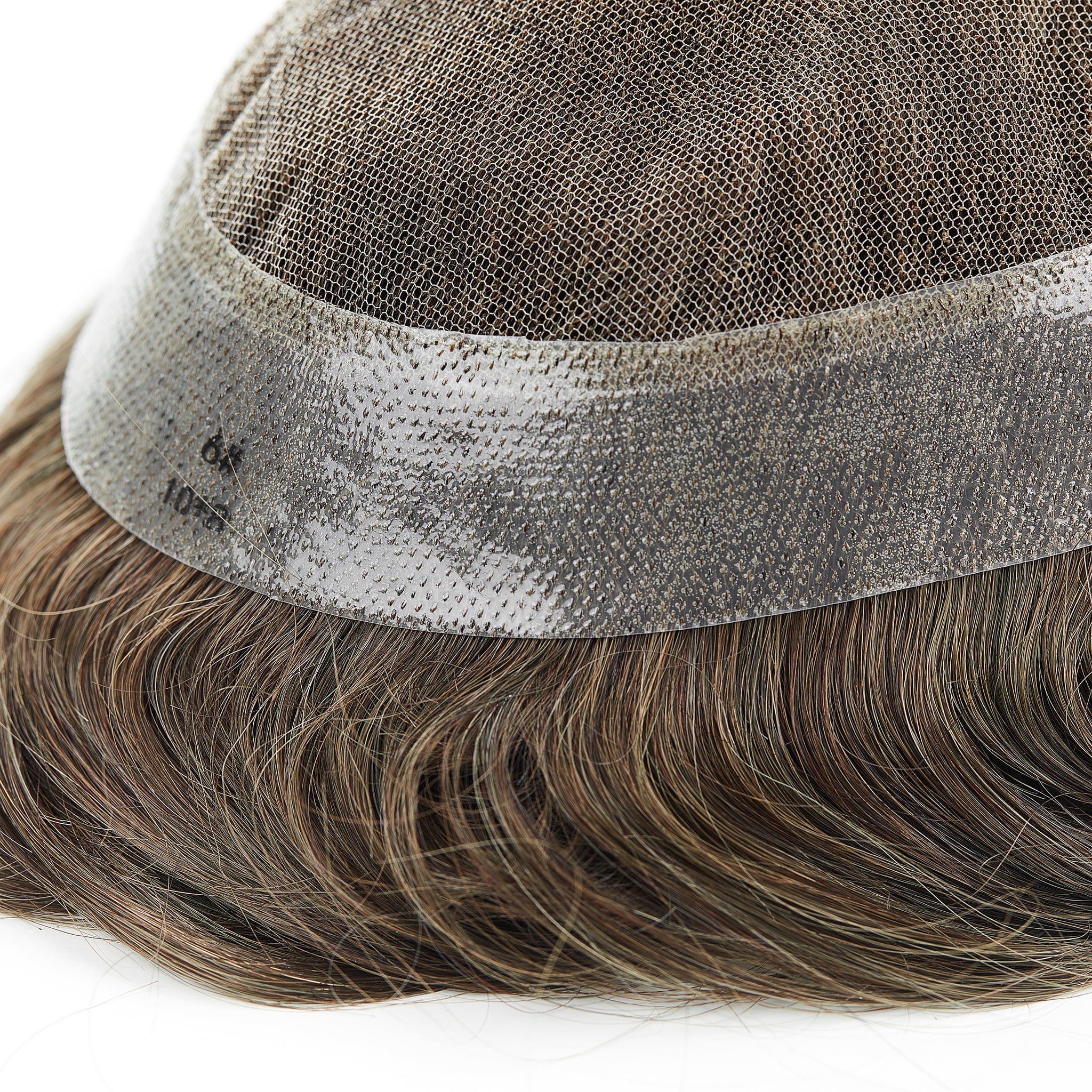 Naturalny męski tupet z francuskiej koronki w australijskim stylu z poliuretanowym obwodem | Tupet z ludzkich włosów dla mężczyzn