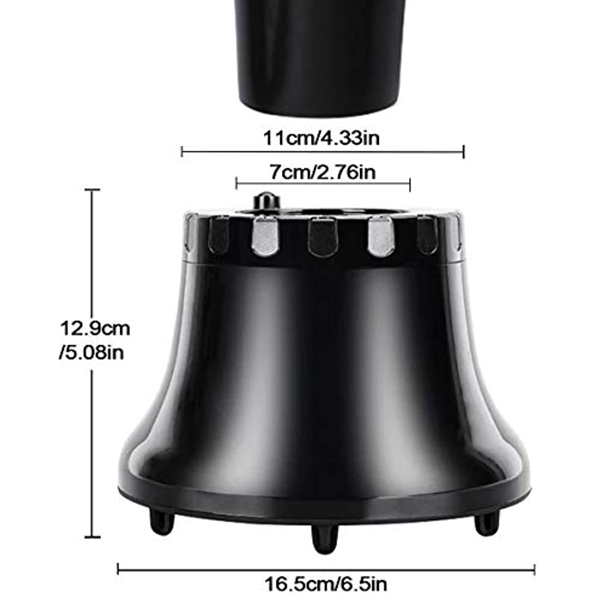 Justerbar hårtørrer diffuserdyse til styling af krøllet eller bølget hår