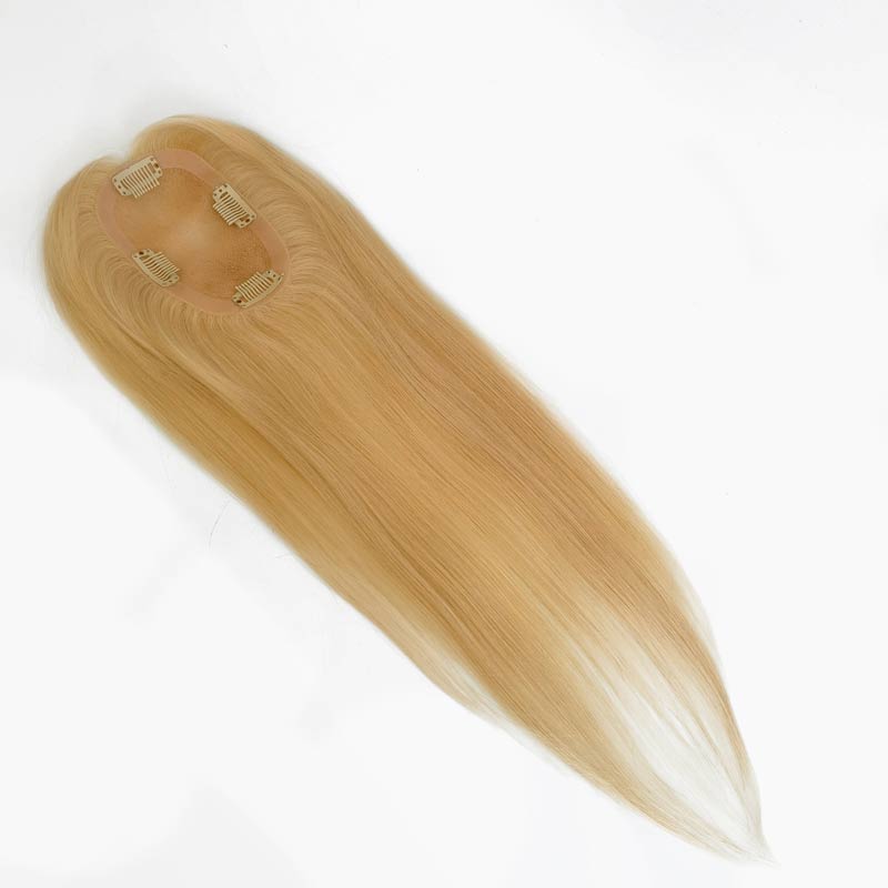 Női felcsatolható mono alapú hajdarab szűz hajból 5'' X 3''