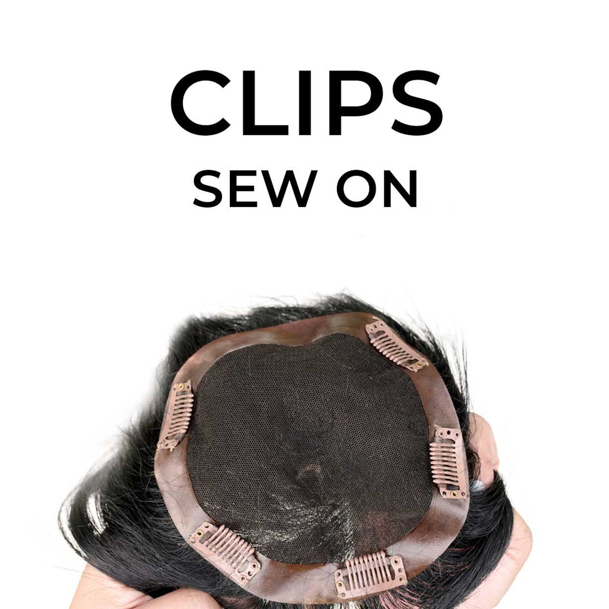Hair System Clips Sew on Service