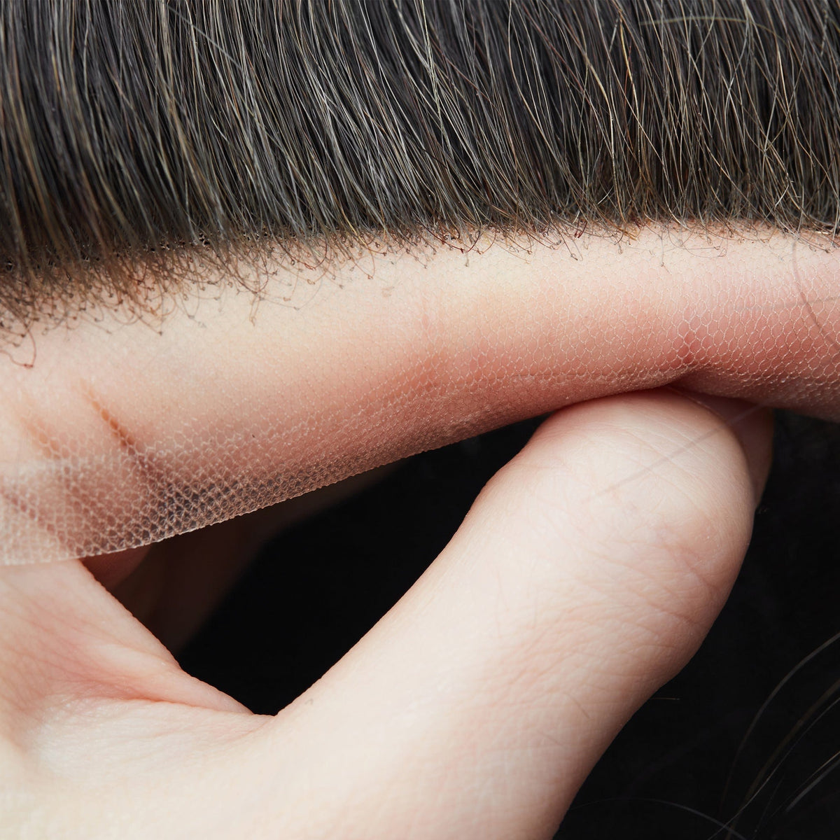 Mono Halus dengan Kulit Nipis Lace Perancis Hadapan | Rambut palsu Lelaki