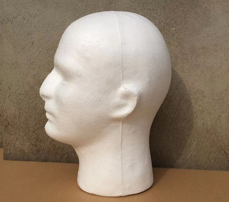 Estante de soporte de exhibición de maniquí de tupé de peluca modelo de cabeza de espuma