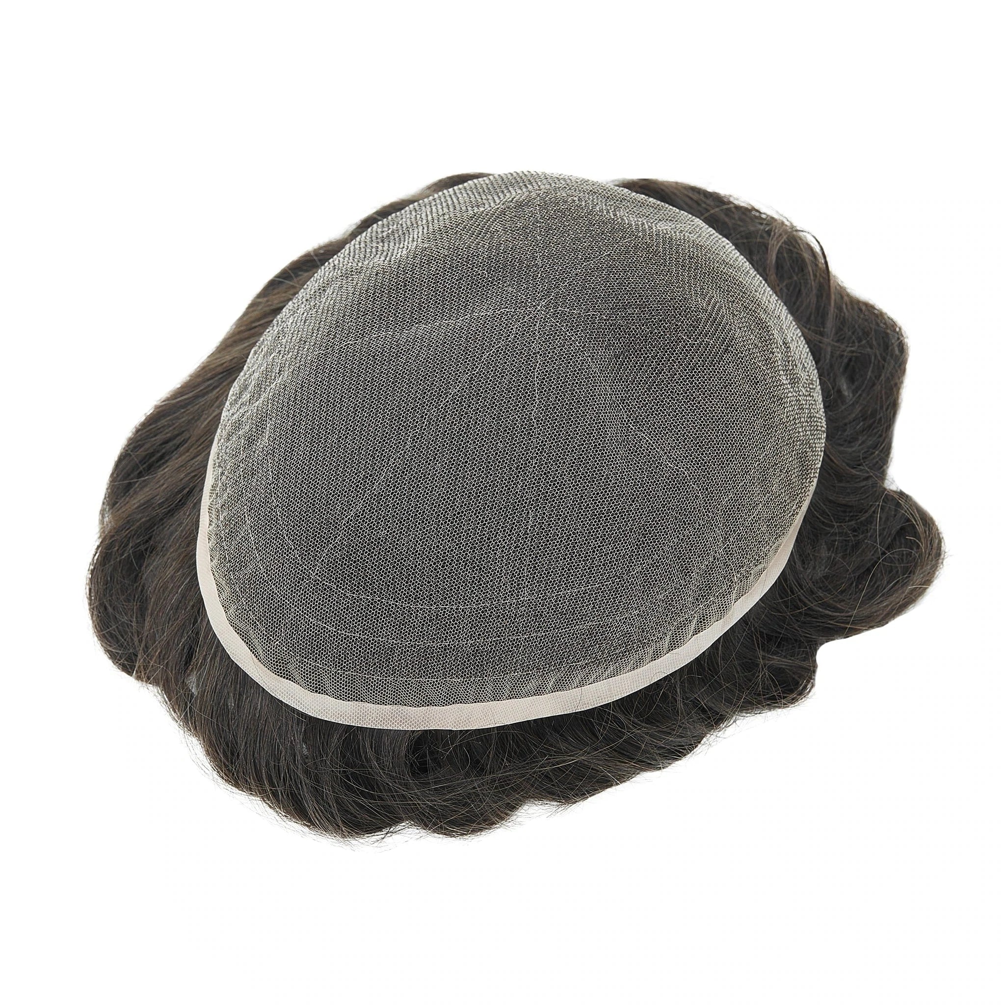 Ademend heren toupet volledig French lace basis | Heren French lace haarstukken