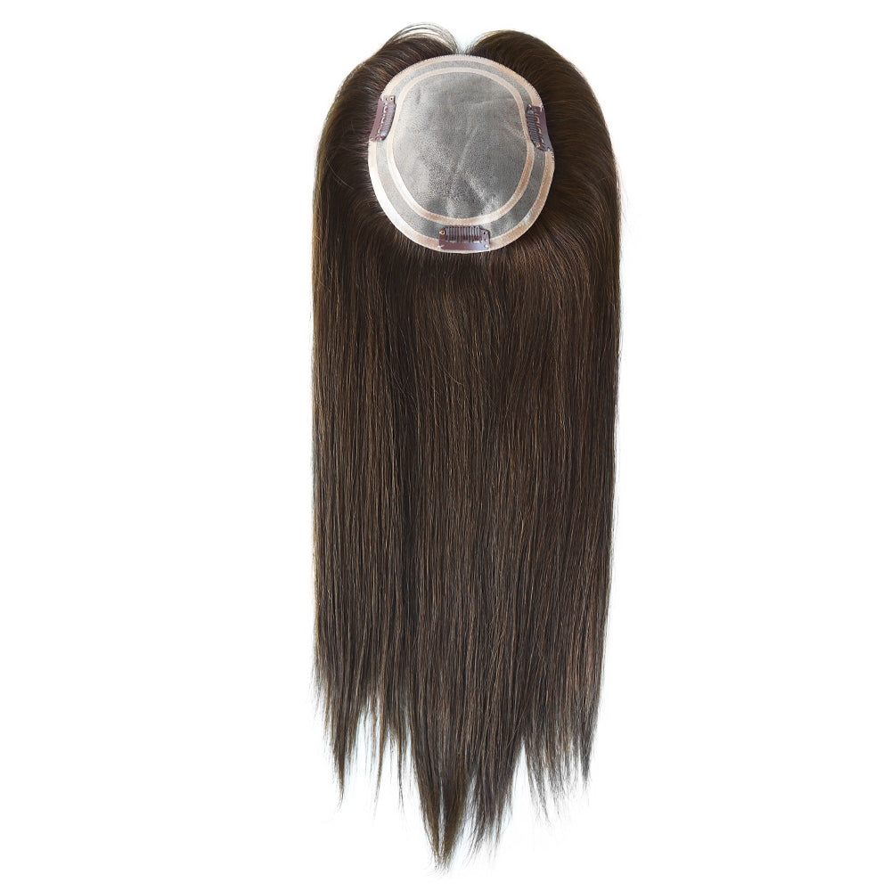 Topper de cabelo com base mono para mulheres 5,5&quot; x 6&quot;