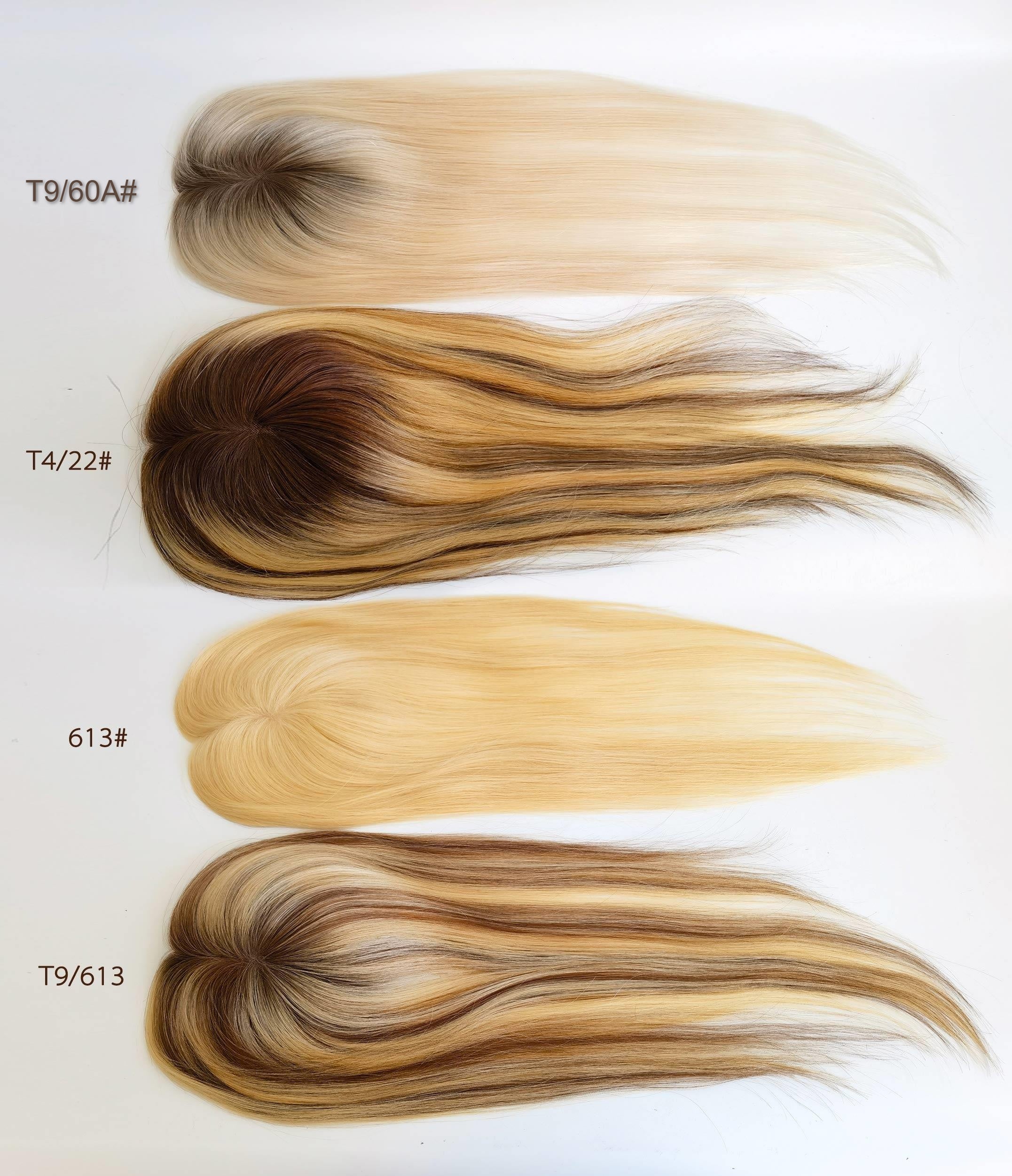 Női felcsatolható mono alapú hajdarab szűz hajból 5'' X 3''