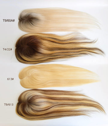 Női felcsatolható mono alapú hajdarab szűz hajból 5'' X 3''